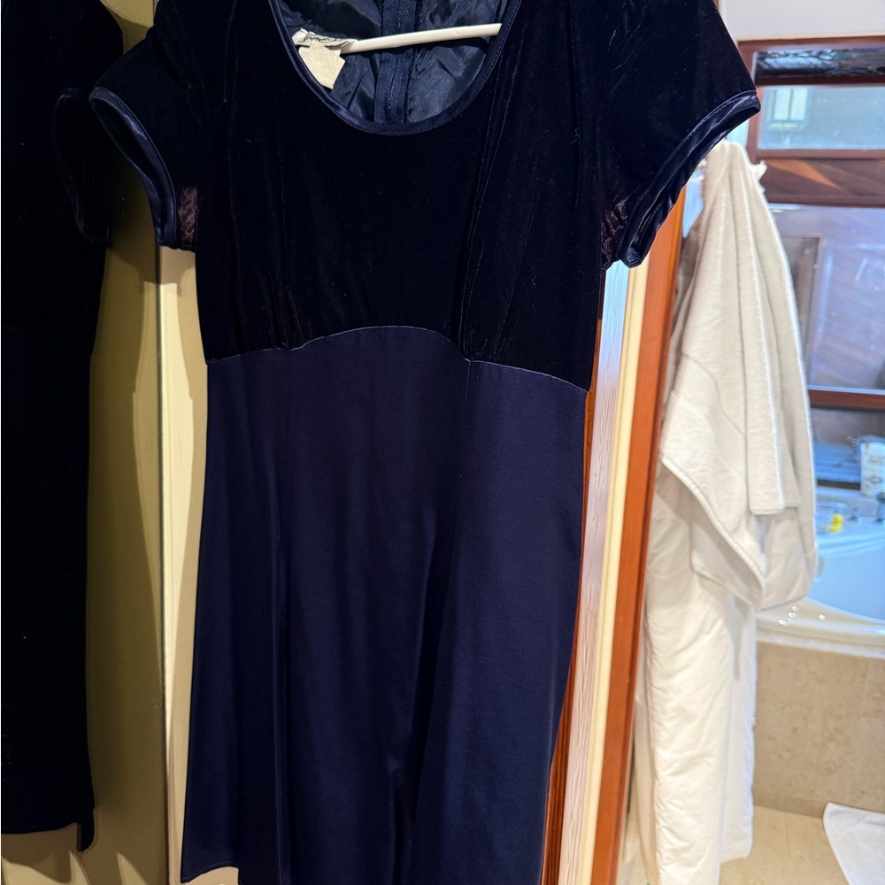 Steppin' Out Midnight Blue Velvet Dress